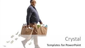  Presentation with shot - Slide set having full-length-profile-shot background and a white colored foreground