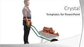  Presentation with white bricks - PPT layouts with full-length-profile-shot and a  colored foreground