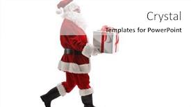  Presentation with santa - Slides enhanced with full-length-profile-shot and a white colored foreground