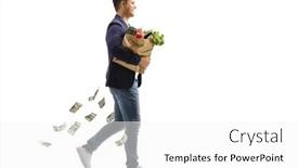  Presentation with shot - Theme consisting of full-length-profile-shot and a white colored foreground