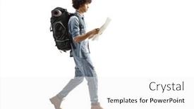  Presentation with traveler - Presentation having full-length-profile background and a white colored foreground