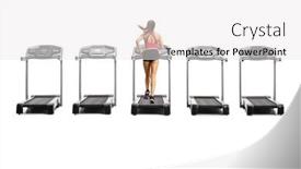  Presentation with running treadmill - Presentation theme enhanced with full-length-rear-shot background and a white colored foreground