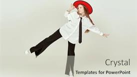  Presentation with trousers - PPT theme having full-length-shot-of-beautiful background and a soft green colored foreground