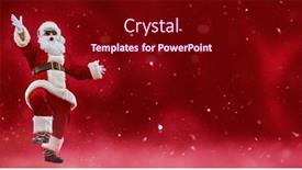  Presentation with christmas music - Theme enhanced with full-length-shot-of-santa background and a wine colored foreground