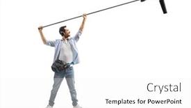  Presentation with sound - Presentation theme with full-length-shot-of-sound background and a white colored foreground