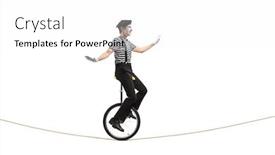  Presentation with pantomime - Presentation theme having length shot of a pantomime background and a white colored foreground