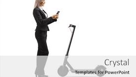  Presentation with mobile application - Slide set consisting of electrical - full length shot background and a white colored foreground