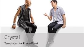  Presentation with punk - Colorful presentation enhanced with full-length-shot backdrop and a light gray colored foreground