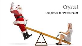  Presentation with seesaw - PPT layouts having full-length-shot background and a white colored foreground