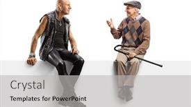  Presentation with punk - Beautiful presentation theme featuring full-length-shot backdrop and a light gray colored foreground