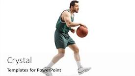  Presentation with basketball - Slide deck consisting of full-length-shot background and a white colored foreground