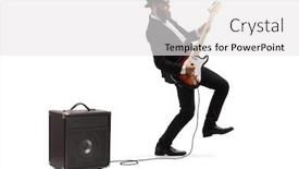  Presentation with suit guitar - Colorful theme enhanced with full-length-shot backdrop and a white colored foreground