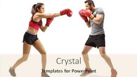  Presentation with sportswear - Colorful slide deck enhanced with full-length-shot backdrop and a lemonade colored foreground