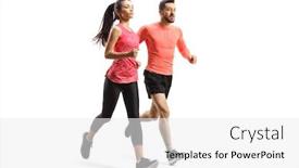 Presentation with sportswear - PPT theme with full-length-shot background and a white colored foreground