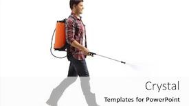  Presentation with disinfectant - Presentation having full-length-shot background and a white colored foreground