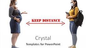  Presentation with pregnant woman - Presentation theme featuring full-length-shot background and a white colored foreground