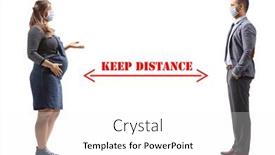  Presentation with pregnant woman - Slide deck having full-length-shot background and a white colored foreground