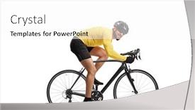  Presentation with cyclist - Audience pleasing slide deck consisting of full-length-shot backdrop and a white colored foreground