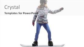  Presentation with snowboard - Presentation design with full-length-shot background and a white colored foreground