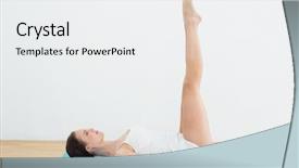  Presentation with exercise mat - Amazing presentation design having largest resort city in russia backdrop and a light blue colored foreground