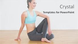  Presentation with posture - Audience pleasing theme consisting of young women opening a christmas backdrop and a gray colored foreground