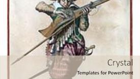  Presentation with firearm - Beautiful slides featuring full-length-soldier-holding backdrop and a lemonade colored foreground