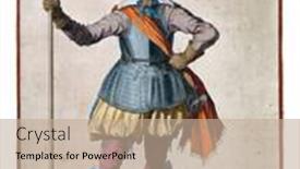  Presentation with healthy workplace full length side view - Beautiful slides featuring full-length-soldier-holding backdrop and a coral colored foreground