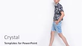  Presentation with blue floral - Presentation with full-length-summer-man-wearing background and a sky blue colored foreground