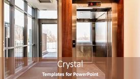  Presentation with condominium - Audience pleasing presentation design consisting of full-length-view-of-elevator backdrop and a tawny brown colored foreground