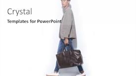  Presentation with polo - Slides enhanced with full-length-young-handsome-man background and a white colored foreground