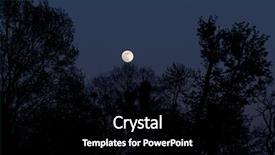  Presentation with moon phases - Cool new presentation theme with full moon and night sky backdrop and a black colored foreground