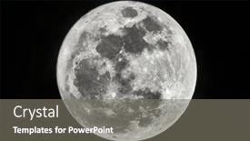  Presentation with moon - Presentation theme with full-moon-detailed-shot background and a gray colored foreground