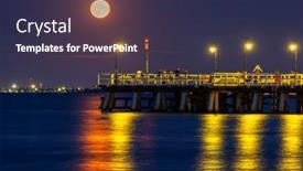  Presentation with moon - PPT theme featuring full-moon-in-july background and a tawny brown colored foreground