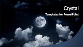  Presentation with starry night - Colorful PPT layouts enhanced with full moon in the starry backdrop and a black colored foreground