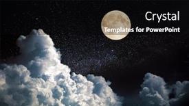  Presentation with night sky moon - Slides enhanced with full-moon-on-night-sky background and a black colored foreground