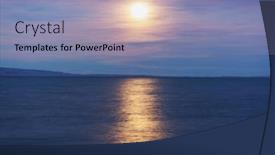  Presentation with fantasy full moon in night - Slide deck featuring full-moon-rising-above-mountain background and a light blue colored foreground