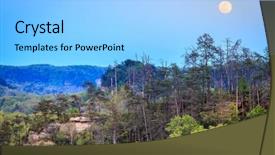  Presentation with kentucky - Beautiful PPT layouts featuring full moon rising over red backdrop and a light blue colored foreground