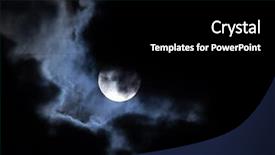  Presentation with fantasy full moon in night - Audience pleasing presentation theme consisting of full moon shining through dramatic backdrop and a black colored foreground
