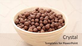  Presentation with corn flakes - Presentation consisting of full of chocolate corn flake background and a  colored foreground