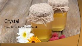  Presentation with honey - Amazing slides having full of delicious fresh honey backdrop and a  colored foreground