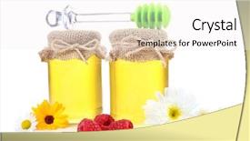  Presentation with honey skincare - Amazing PPT layouts having full of delicious fresh honey backdrop and a  colored foreground