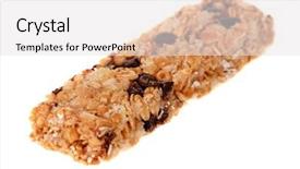  Presentation with healthy snack - Amazing slide set having full of oats honey chocolate backdrop and a white colored foreground