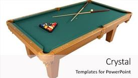  Presentation with billards pool table ready - Beautiful theme featuring full pool table with green backdrop and a white colored foreground