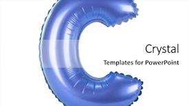  Presentation with balloon - Colorful PPT theme enhanced with full set upper case letter backdrop and a white colored foreground