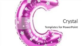  Presentation with 5 stars five star rating - Presentation featuring full set upper case letter background and a  colored foreground