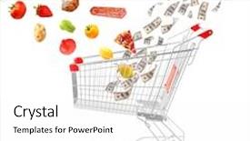  Presentation with shopping trolley - Colorful theme enhanced with full-shopping-trolley-isolated backdrop and a white colored foreground