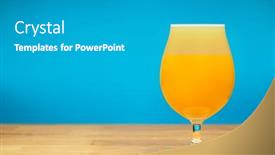  Presentation with ale - Presentation design with full-snifter-glass-of-hazy background and a light gray colored foreground