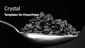  Presentation with caviar - Colorful slides enhanced with full spoon of black caviar backdrop and a black colored foreground