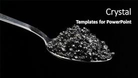  Presentation with caviar - PPT theme with full spoon of black caviar background and a black colored foreground