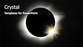  Presentation with eclipse - Beautiful presentation theme featuring full sun eclipse backdrop and a black colored foreground